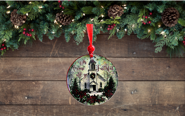Round Shaped Sublimated Ornament