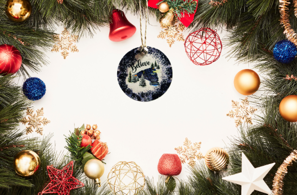 Round Shaped Sublimated Ornament