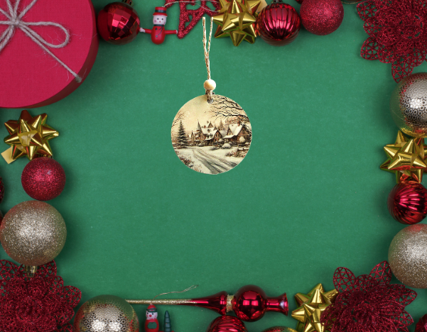 Round Shaped Sublimated Ornament