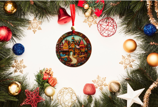 Round Shaped Sublimated Ornament