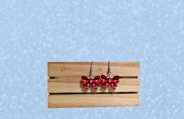 MDF-Bow Shaped Sublimated Earrings 1 inch