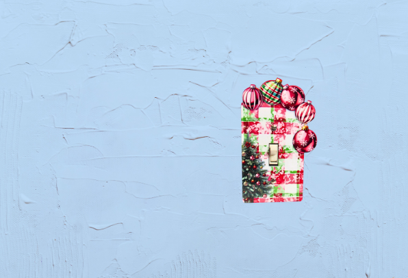 Christmas Bulbs Shaped Sublimated Light Switch Cover