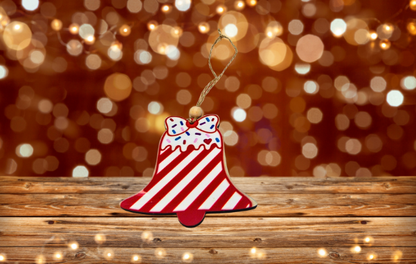 MDF-Bell with Bow Shaped Sublimated Ornament