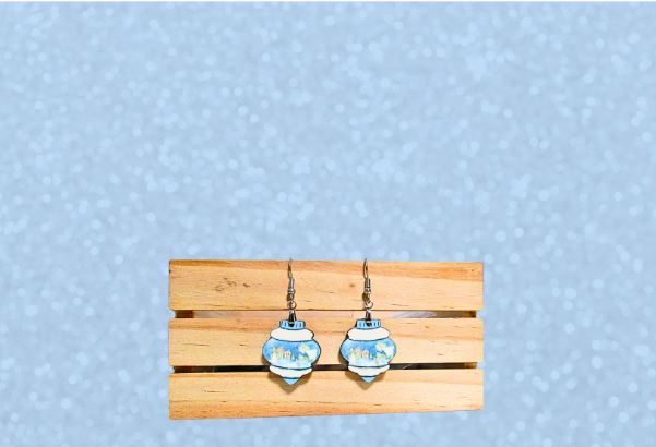 MDF-Vintage Bulb Shaped Sublimated Earrings 1 inch