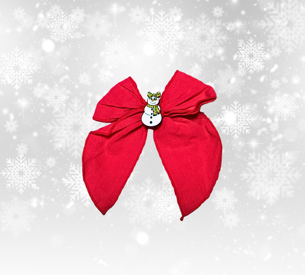 5" Girls Cotton Bow with MDF Shaped Sublimated Center