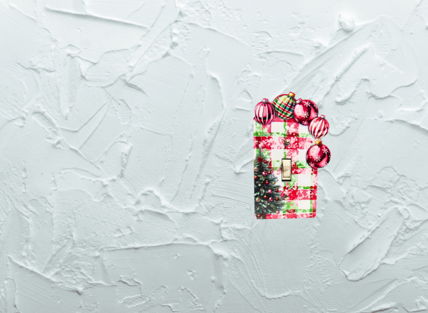 Christmas Bulbs Shaped Sublimated Light Switch Cover