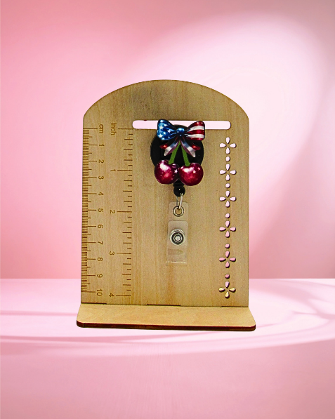 MDF-Cherry Bow Shaped Sublimated Badge Reel