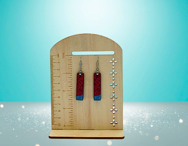 MDF Bar Shaped Sublimated Earrings 1.5 inch