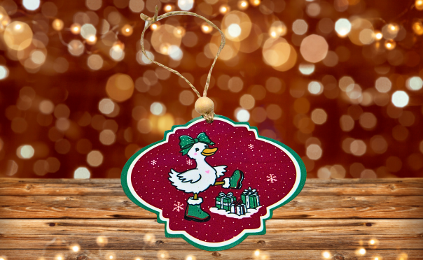 MDF-Bulb Shaped Sublimated Christmas Ornament