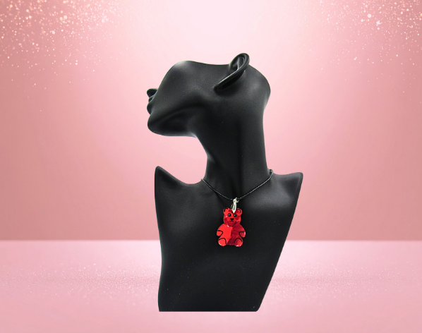 MDF-Teddy Bear Shaped Childs Sublimated Necklace