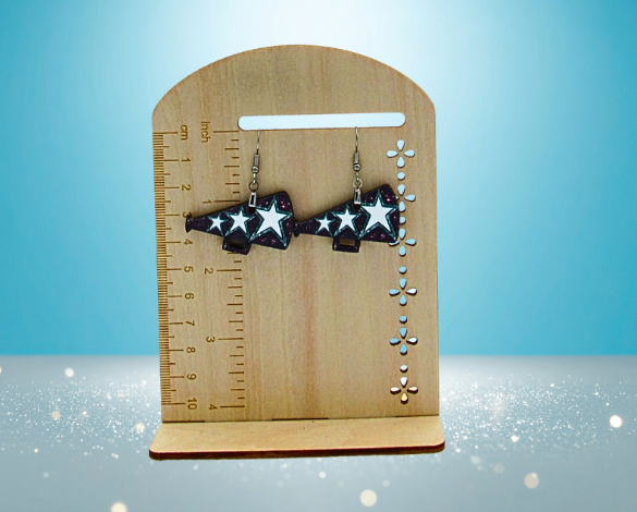 MDF-Megaphone Shaped Sublimated Earrings 1.5 inch