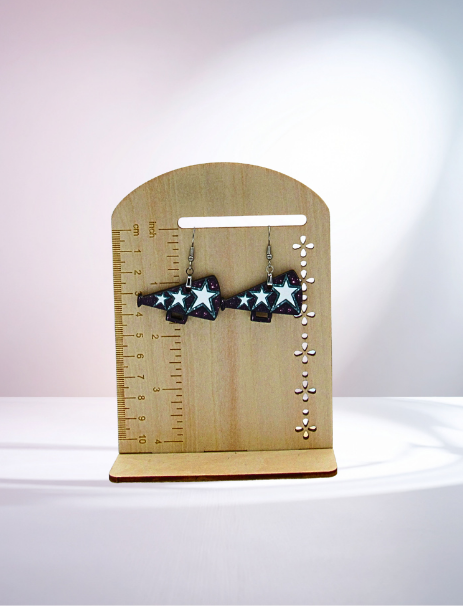 MDF-Megaphone Shaped Sublimated Earrings 1.5 inch