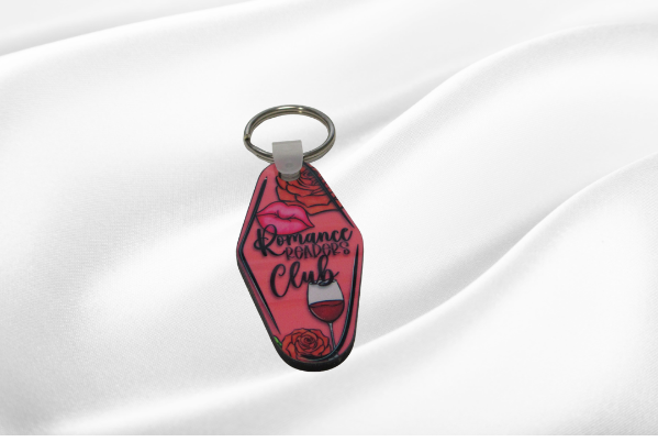 MDF-Motel Keychain Shaped Sublimated Keychain