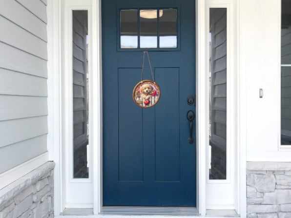 "Puppy Love" Round Sublimated Door Hanger