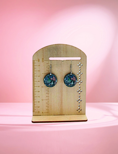 MDF-Round Shaped Sublimated 1 inch Earrings Coin