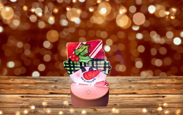 Snowman Head Shaped Sublimated Acrylic Light