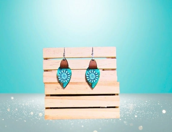 MDF-Teardrop Shaped Sublimated Earrings 1.5 inch