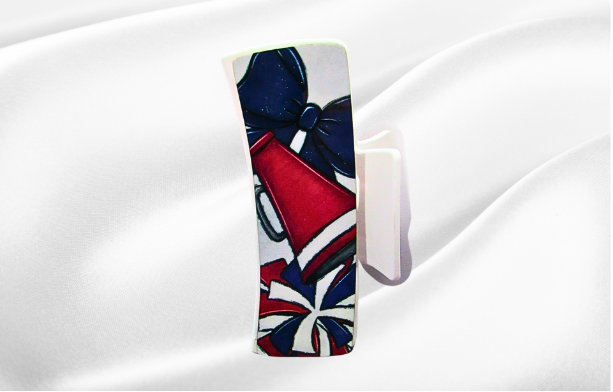 MDF-Large Sublimated Hair Claw Clip Cheer Themed