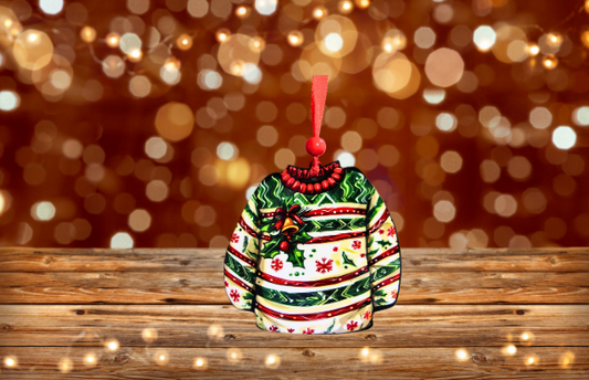 Sweater Shaped Sublimated Ornament