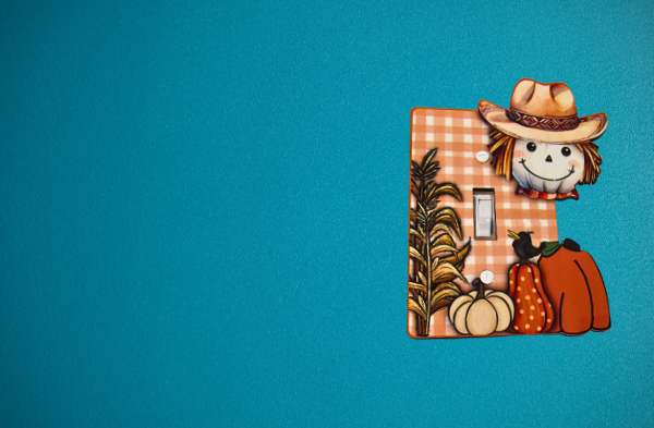 Cowboy Scarecrow Shaped Sublimated light switch cover