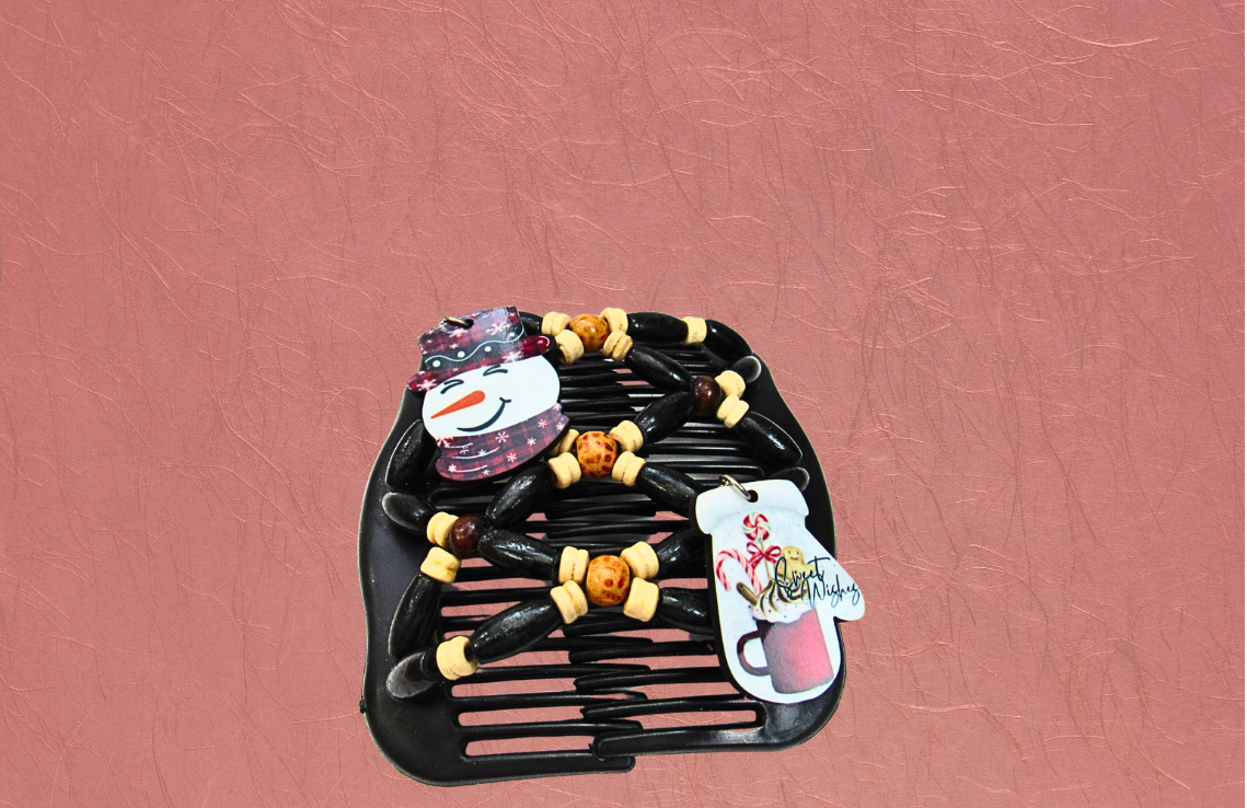 Double Comb Hair Clip With Sublimated Interchangeable Charms