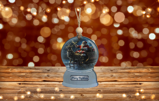 Snowglobe Shaped Sublimated Ornament