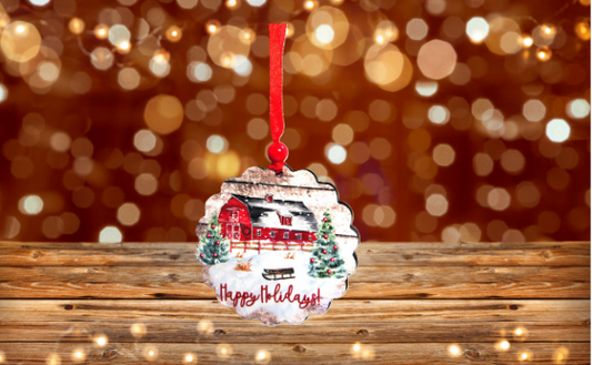 Scalloped Shaped Sublimated Ornament