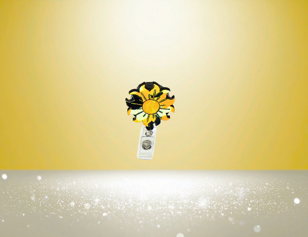 MDF-Sun Shaped Sublimated Badge Reel