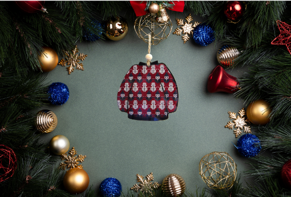 Sweater Shaped Sublimated Ornament