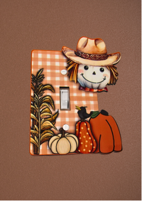Cowboy Scarecrow Shaped Sublimated light switch cover