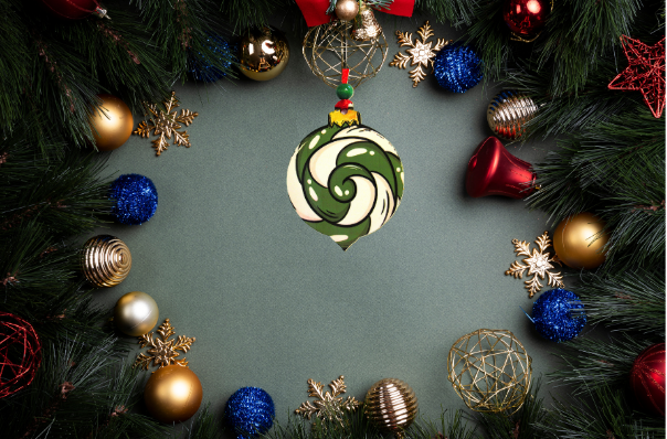 Sphere with Point Shaped Sublimated Ornament