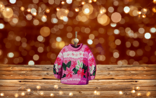 Sweater Shaped Sublimated Ornament
