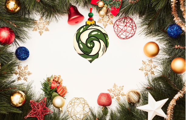 Sphere with Point Shaped Sublimated Ornament