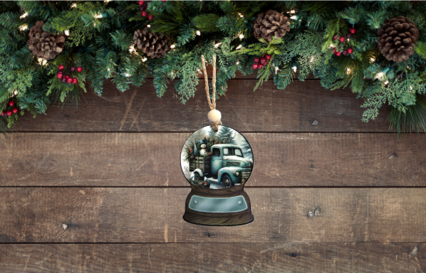 Snowglobe Shaped Sublimated Ornament