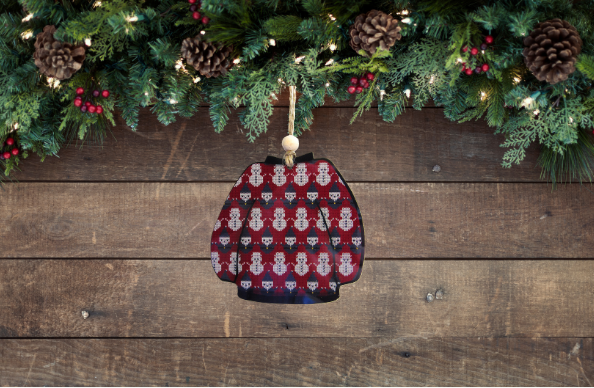 Sweater Shaped Sublimated Ornament