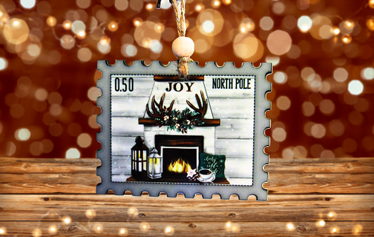 Horizontal Stamp Shaped Sublimated Ornament