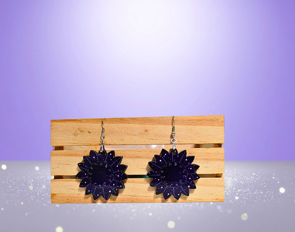 MDF-Sunflower Shaped Sublimated Earrings 1.5 inch