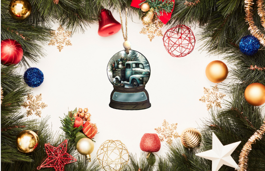 Snowglobe Shaped Sublimated Ornament