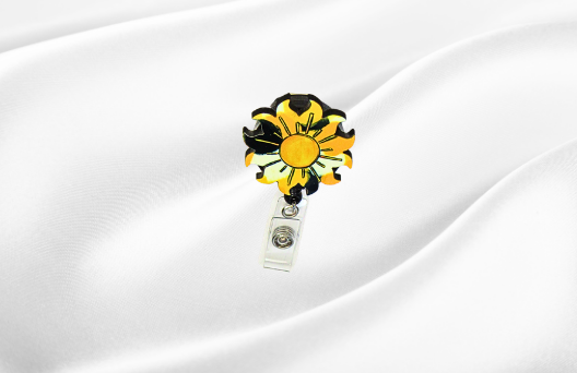 MDF-Sun Shaped Sublimated Badge Reel