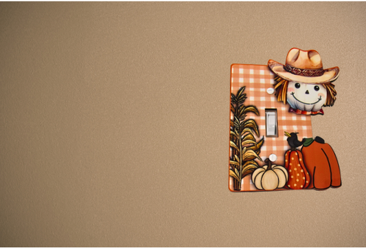 Cowboy Scarecrow Shaped Sublimated light switch cover