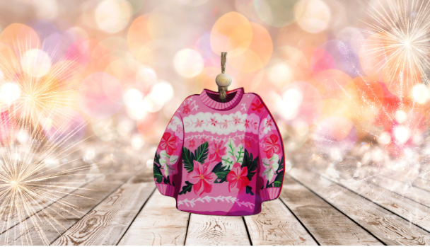 Sweater Shaped Sublimated Ornament