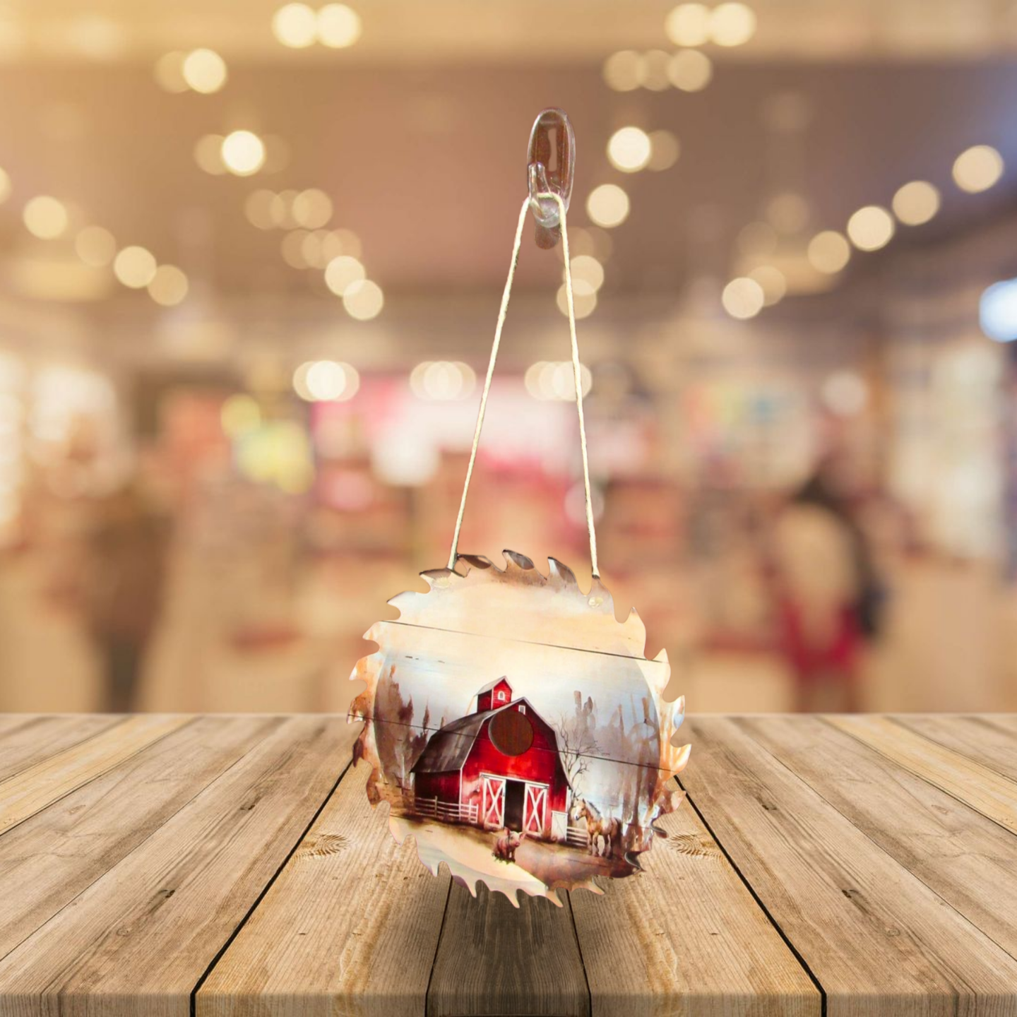 Sawblade Shaped Sublimated Door Hanger