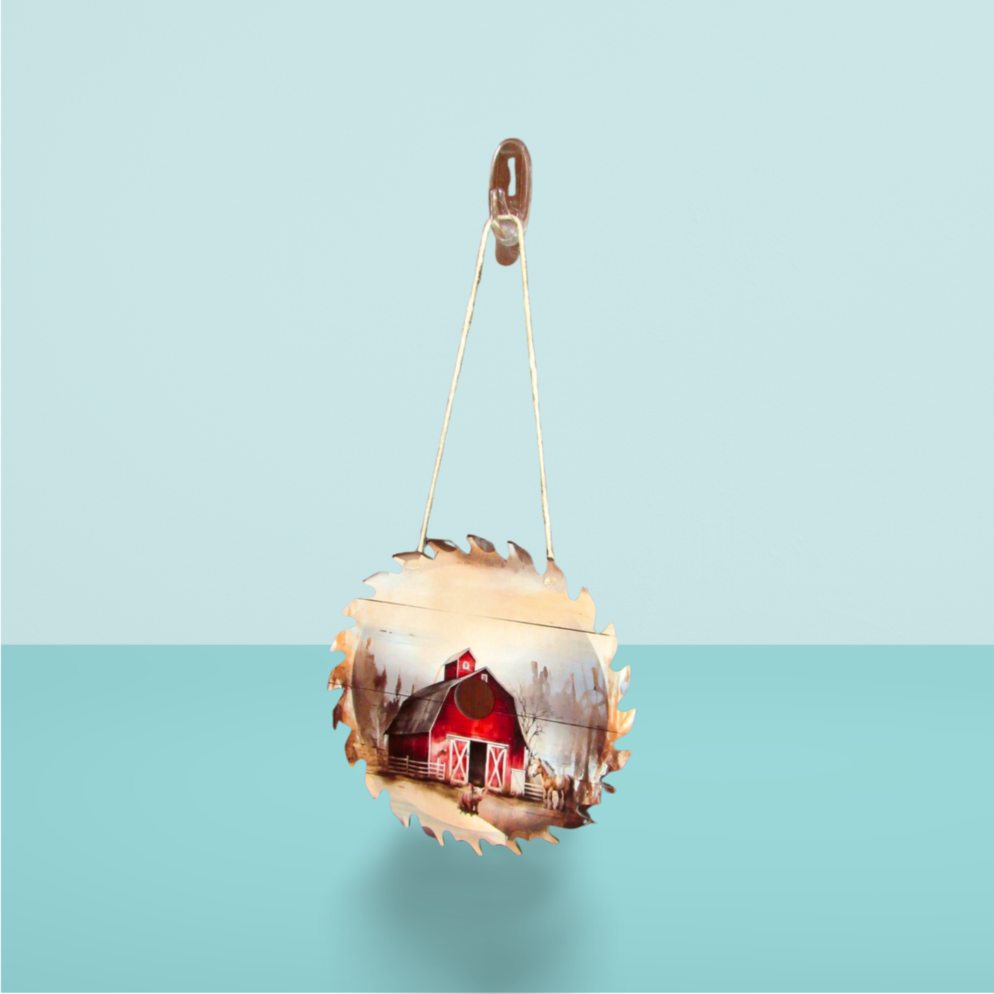 Sawblade Shaped Sublimated Door Hanger