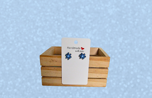 MDF- Snowflake Shaped Sublimated Stud Earrings