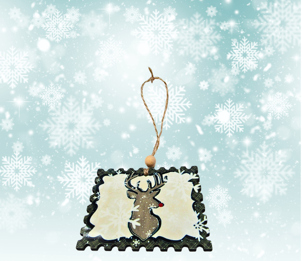 MDF-Horizontal Stamp Shaped Sublimated Ornament