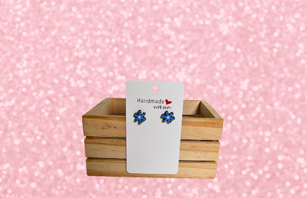 MDF- Snowflake Shaped Sublimated Stud Earrings