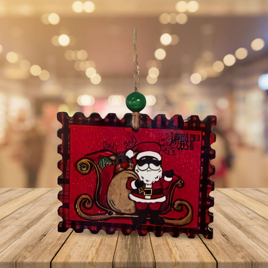 Horizontal Stamp Shaped Sublimated Ornament