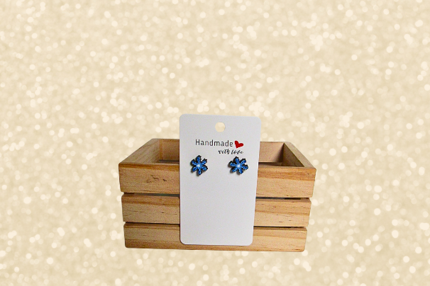 MDF- Snowflake Shaped Sublimated Stud Earrings