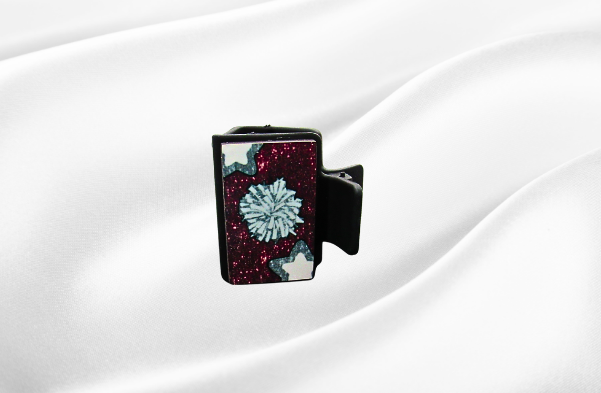 MDF-Small Sublimated Hair Claw Clip Cheer Themed