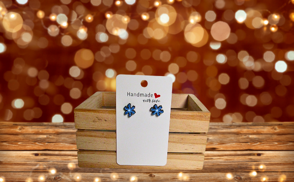 MDF- Snowflake Shaped Sublimated Stud Earrings